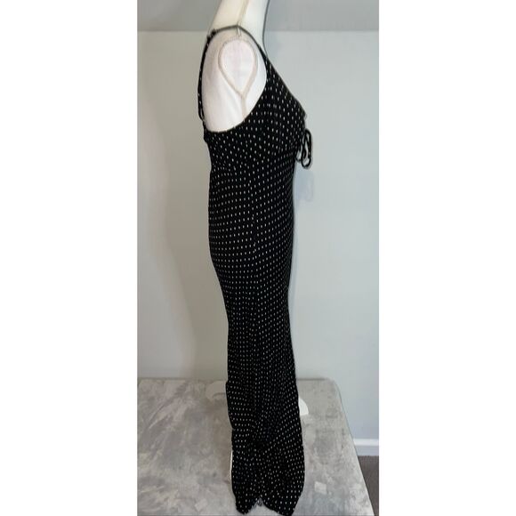 Women’s Black w/ white polka dots maxi Dress XL - Picture 5 of 10